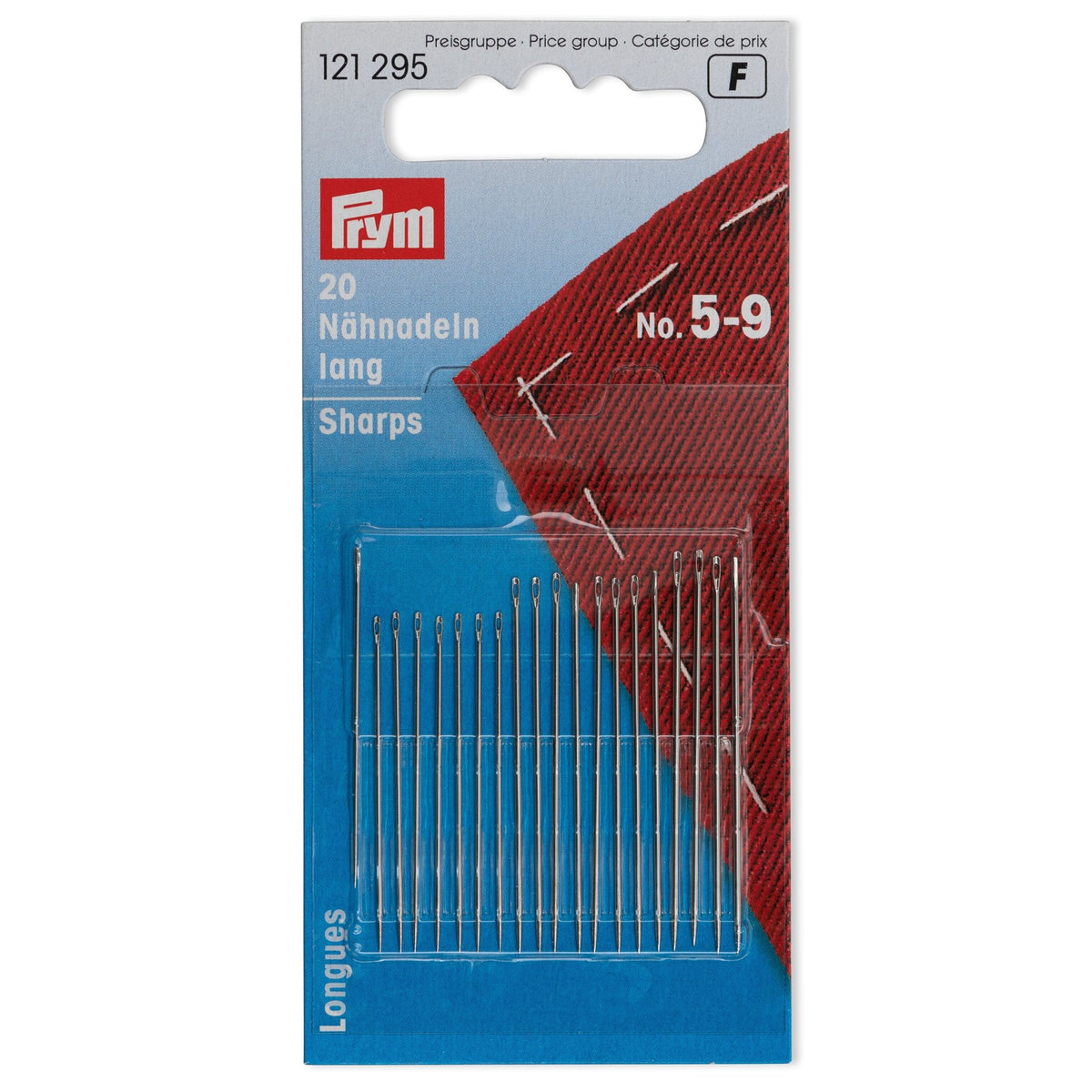 Prym Hand Sewing Needles Sharps 5-9 Assorted Silver Colour - 121295