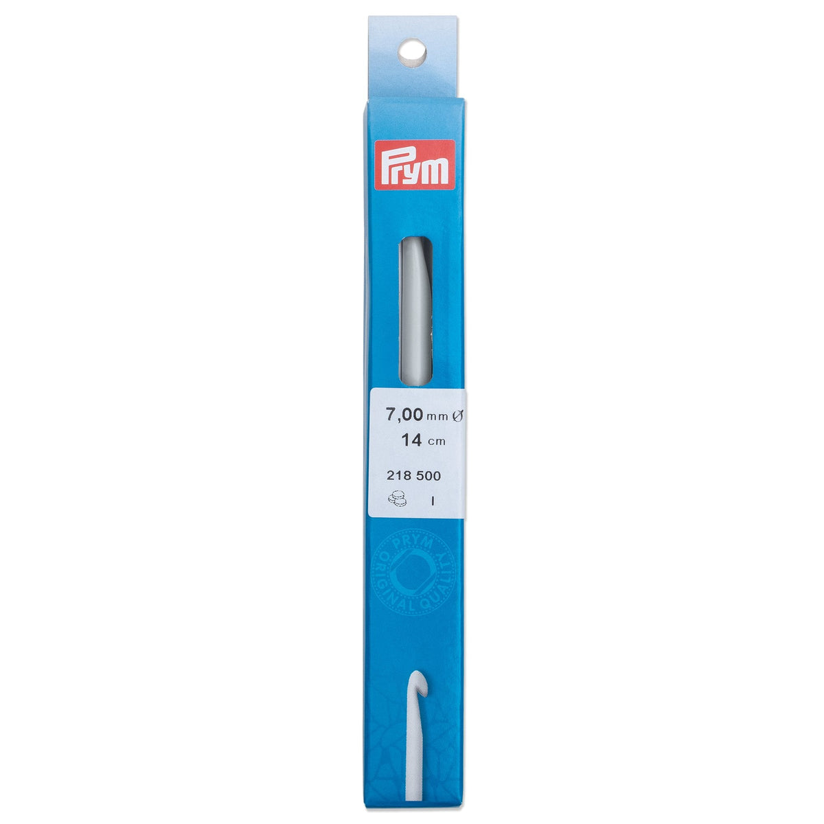Prym Crochet Hooks: 14cm Grey Plastic for Wool, 7.00mm - 218500