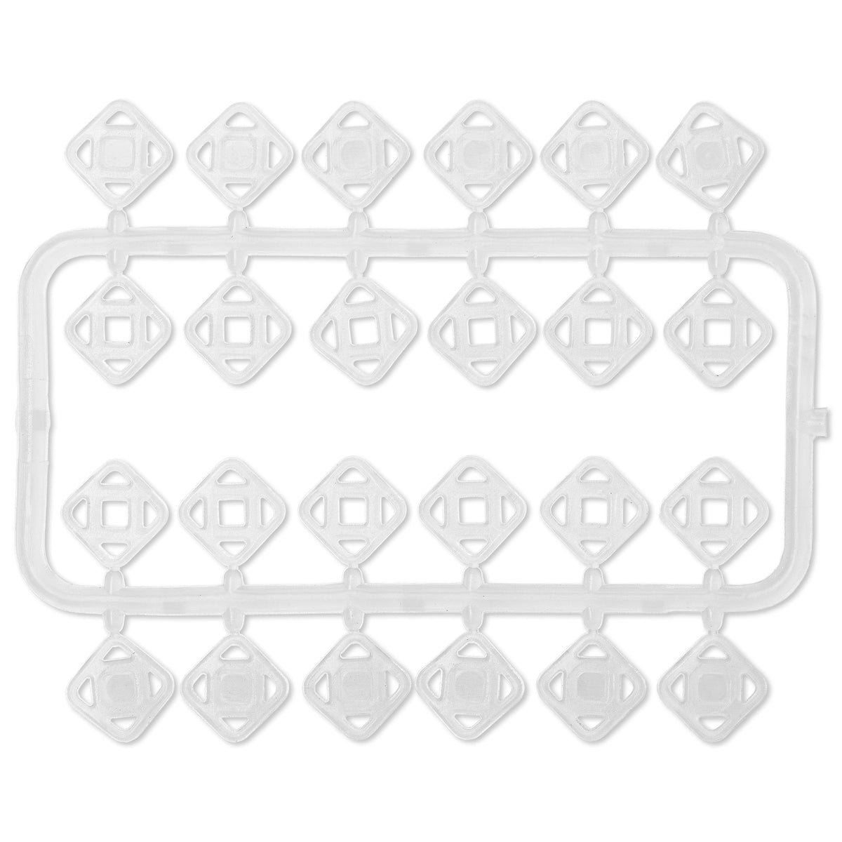 Prym Sew-On Snap Fasteners: 7mm Transparent Plastic Squares - 347118