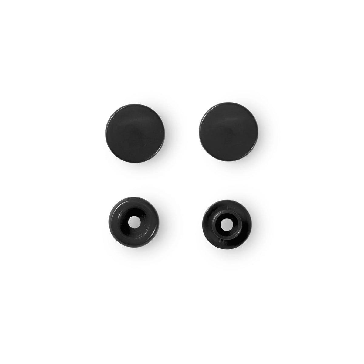 Prym Non-Sew Colour Snaps 12.4mm Black: Easy Fastening Solution - 393105