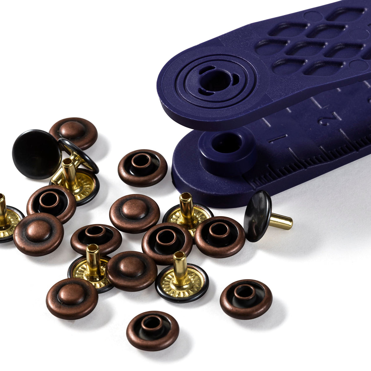 Prym Rivets Brass 9mm Antique Copper/Black Oxide - 403102