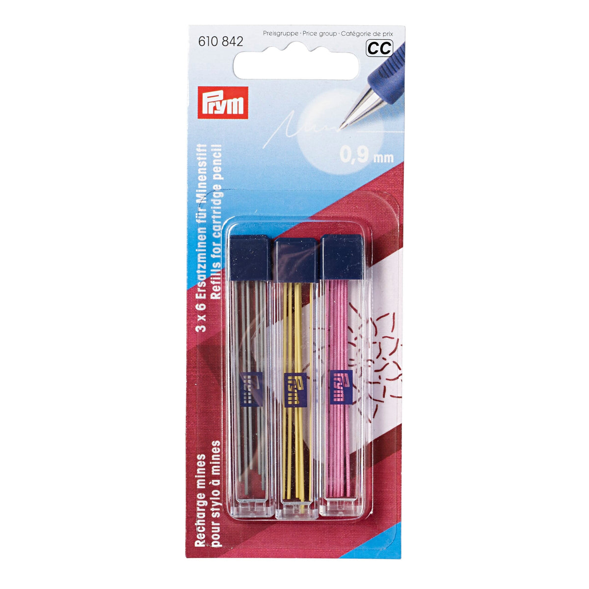 Prym Refills for Cartridge Pencil Assorted Colours - 610842