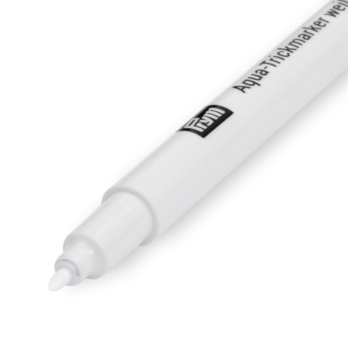 Prym Aqua Marking Pen: Water Erasable White for Easy Marking - 611824