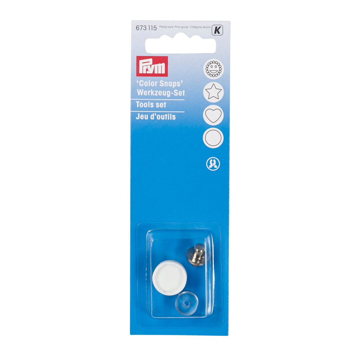 Prym Non-Sew Colour Snaps Tools Set for Easy Fastening - 673115