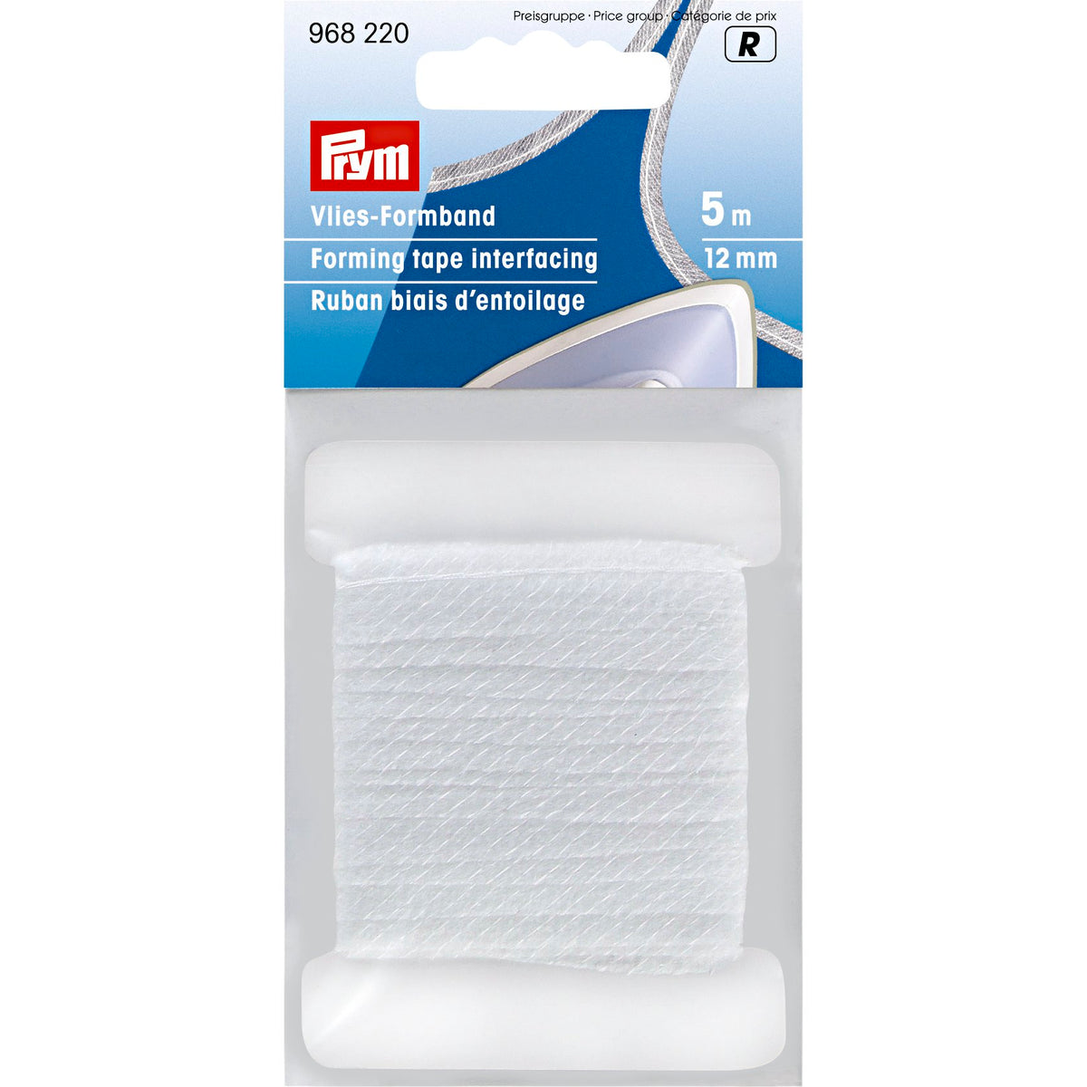 Prym Forming Tape Interfacing 12mm White for Perfect Seams - 968220