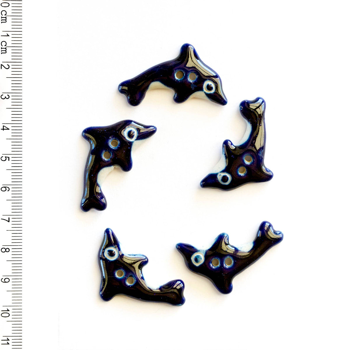 Handmade Sewing Buttons - Dolphin Buttons
