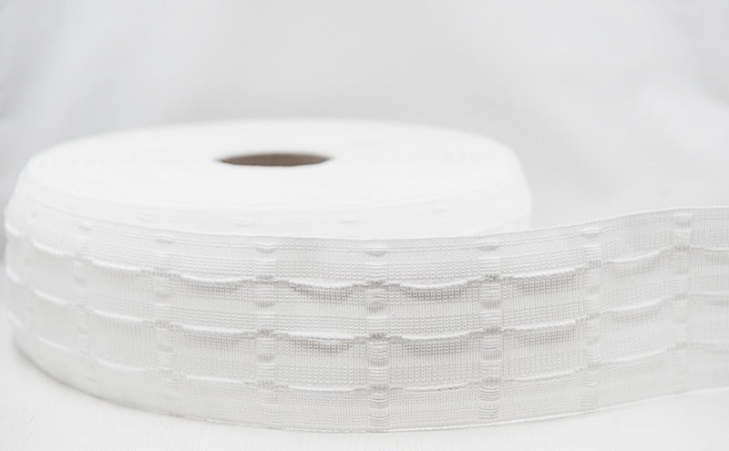 3 Inch Multi-Pocket Curtain Tape Heavy-Duty Pleating Tape for DIY Curtains - White