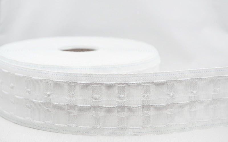3 Inch Premier Pleat Curtain Tape Durable Tape for Elegant Curtain Pleats - White