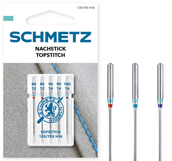 Schmetz Topstitch Sizes 80/90/100 Sewing Machine Needles - Pack of 5