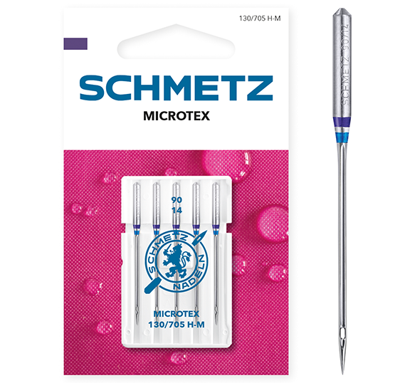Schmetz Microtex 90/14 Sewing Machine Needles - Pack of 5
