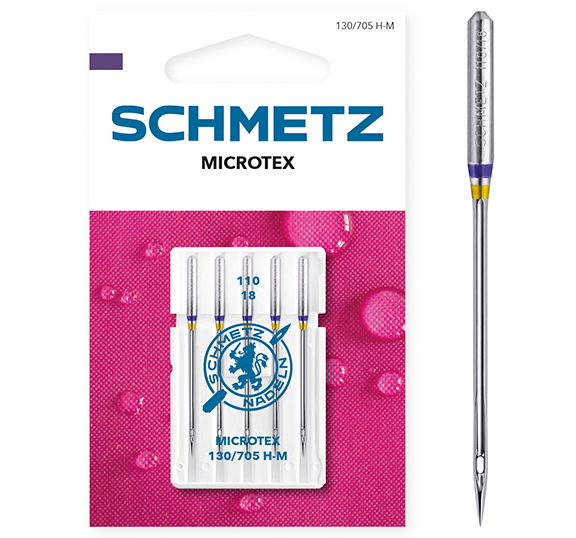 Schmetz Microtex 110/18 Sewing Machine Needles - Pack of 5