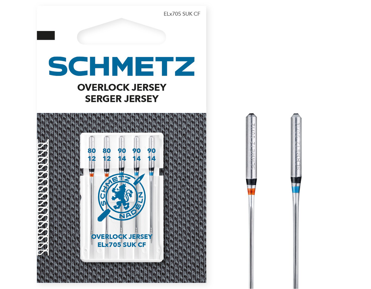 Schmetz OverLock Serger Jersey Needle Sizes 80/90 Sewing Machine Needles - Pack of 5