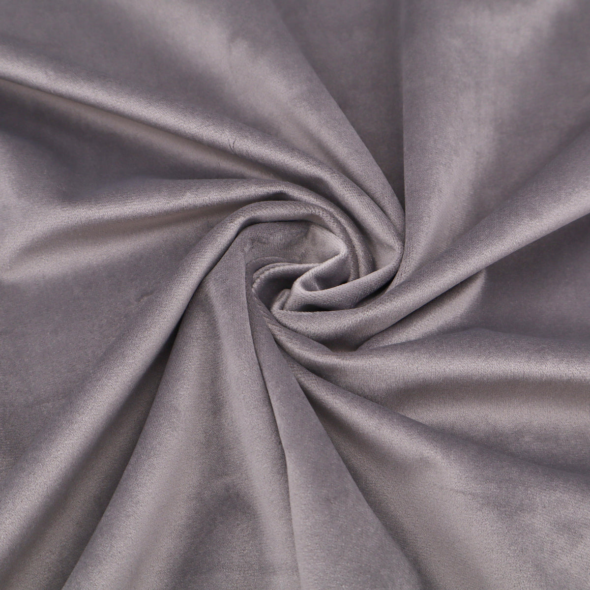 Antalya Plain Velvet Upholstery Plush Furnishing Fabric - Silver Grey