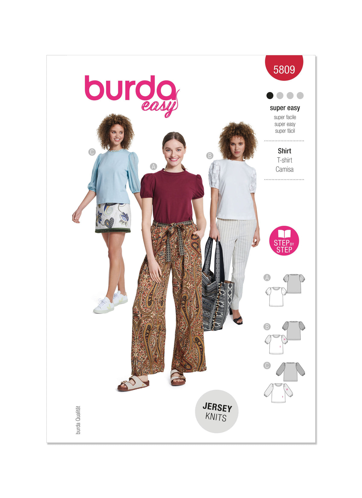 Burda Style Misses' Shirt Sewing Pattern for Fashionistas B5809