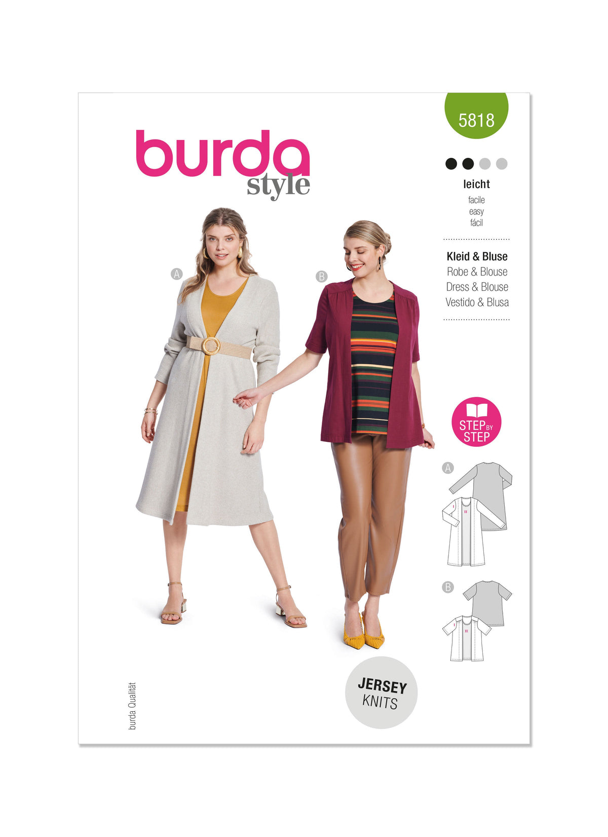Burda Style Misses' Dress & Blouse Sewing Pattern B5818