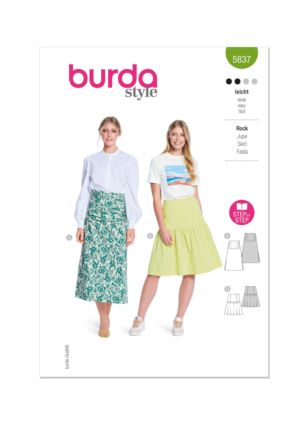 Burda Style Misses' Skirt Sewing Pattern for Fashionistas B5837