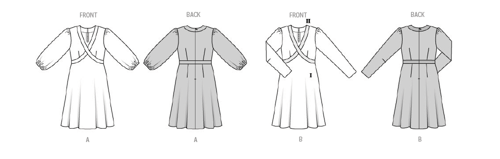 Burda Style Misses' Dress Sewing Pattern for Fashionistas B5838