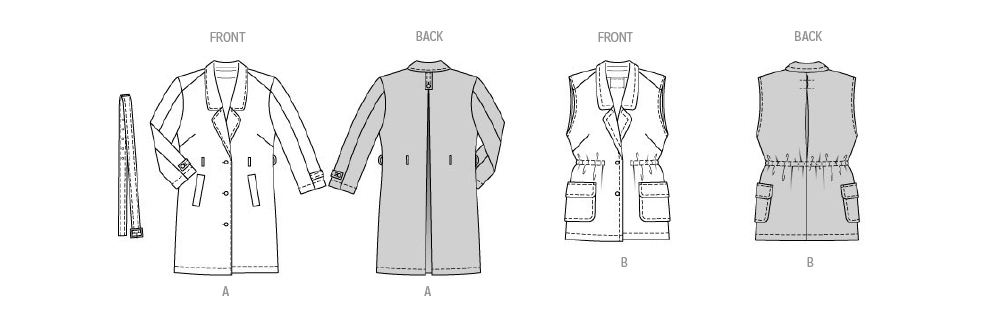 Burda Style Misses' Coat & Vest Sewing Pattern B5840