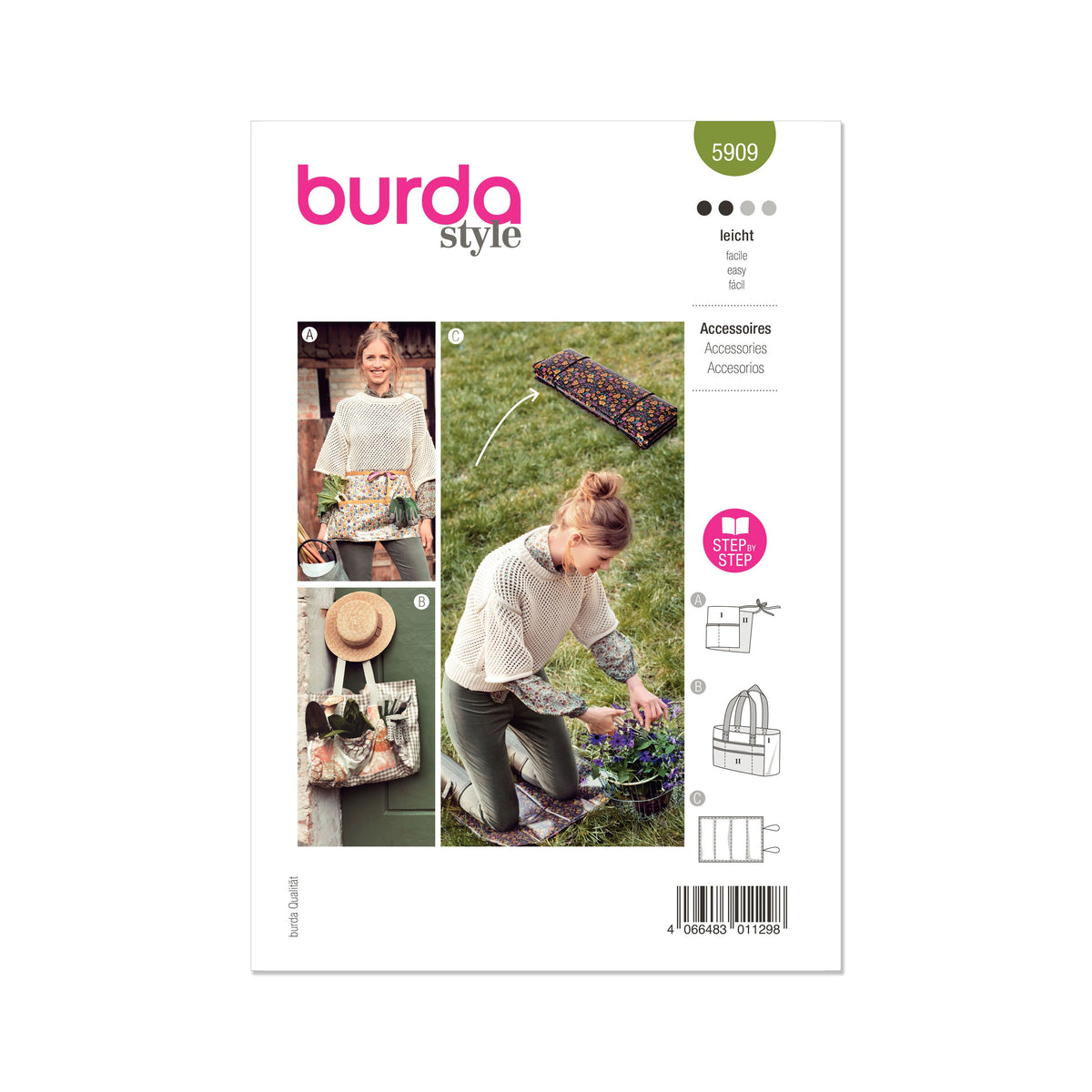 Burda Style Accessories Sewing Pattern for Creative Projects B5909