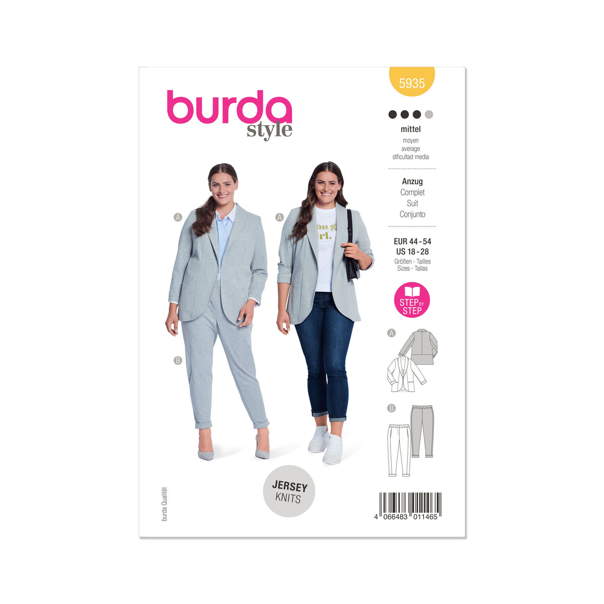 Burda Style Misses' Suit Sewing Pattern for Fashion Enthusiasts B5935