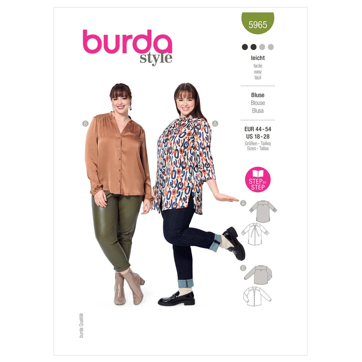 Burda Style Misses' Blouse with Shoulder Yoke Sewing Pattern B5965
