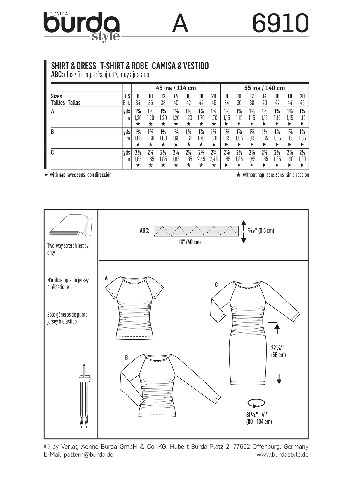 Burda Style Dresses: Stylish Sewing Pattern for Every Occasion B6910