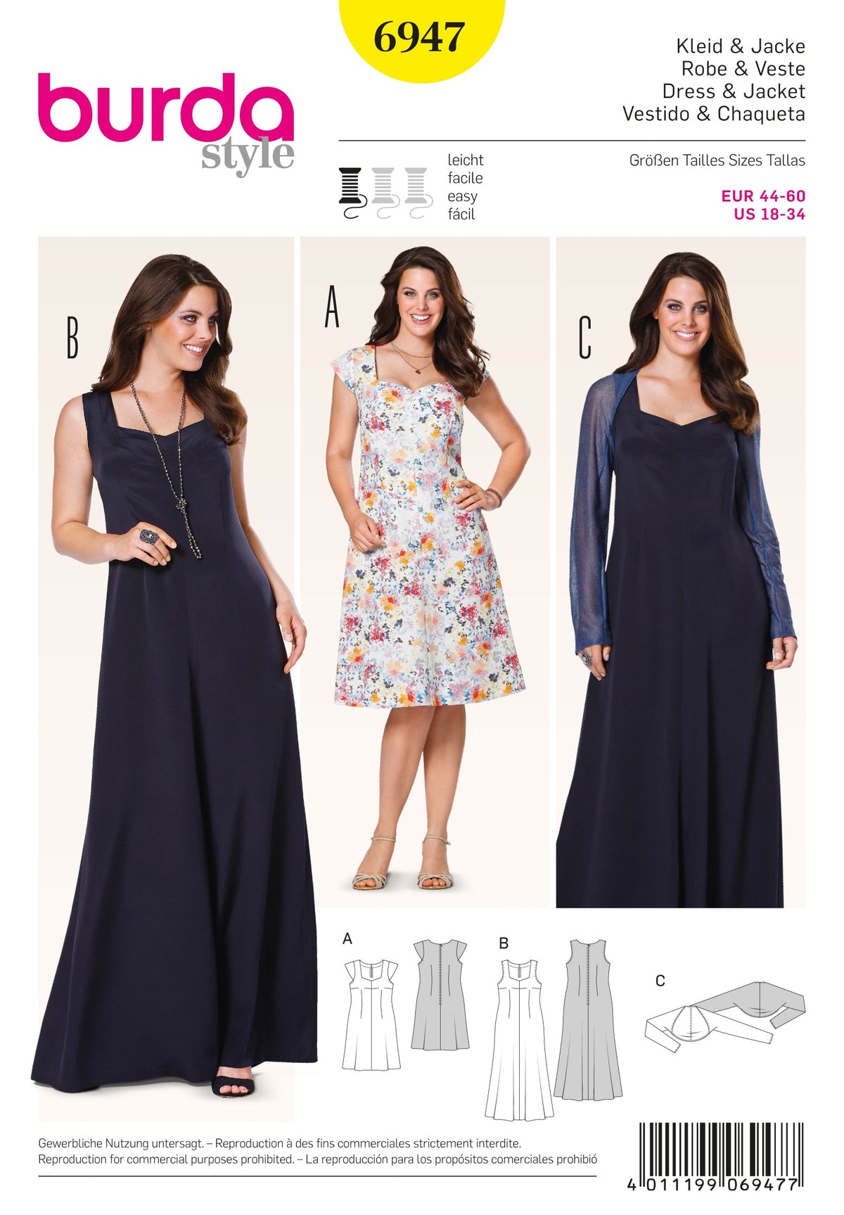 Burda Style Plus Size Fashion: Stylish Sewing Pattern for All Sizes B6947