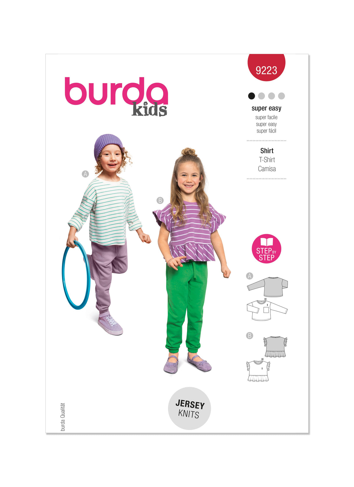 Burda Style Children's Top Sewing Pattern for Creative Projects B9223