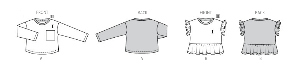 Burda Style Children's Top Sewing Pattern for Creative Projects B9223