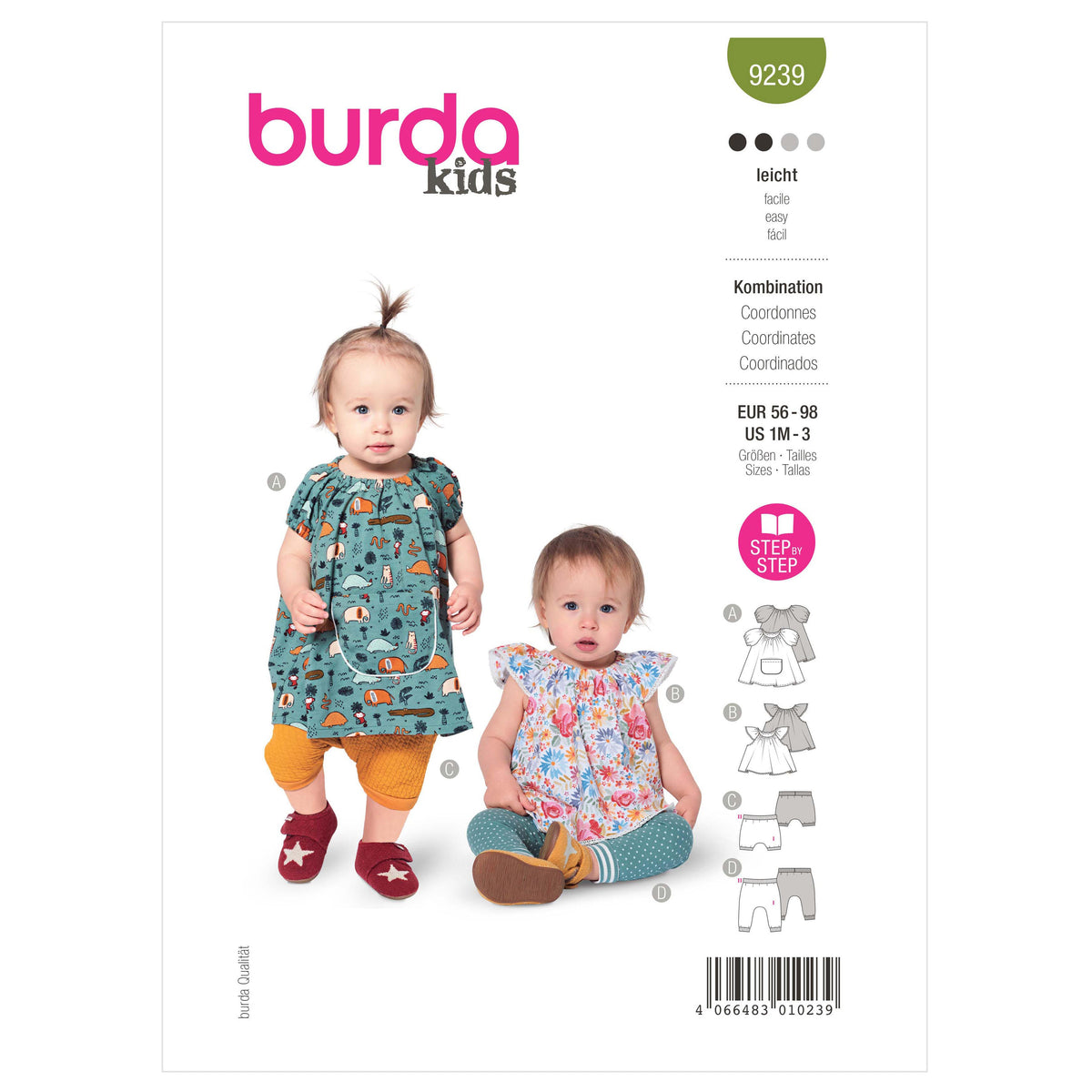 Burda Style Babies' Co-ords Sewing Pattern for Beginners B9239