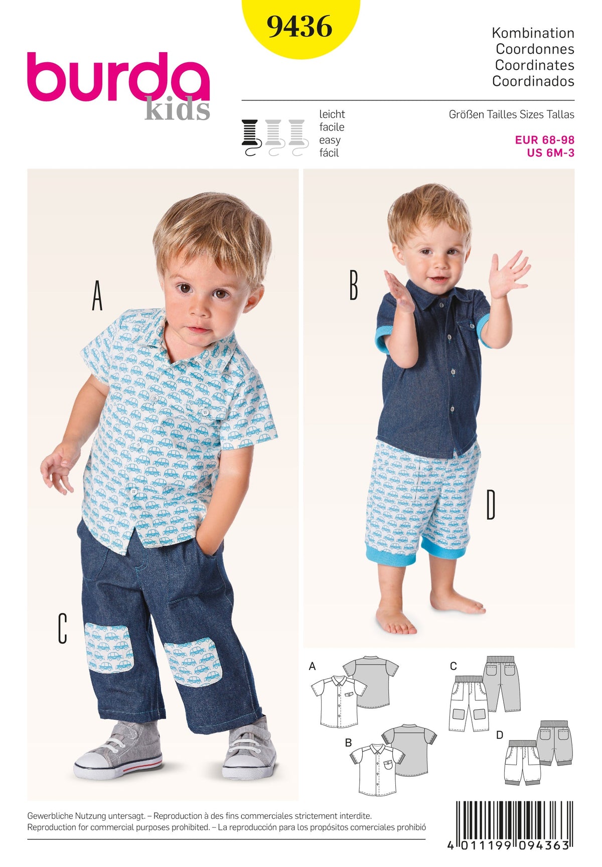 Burda Style Baby Sewing Pattern for Adorable Creations B9436