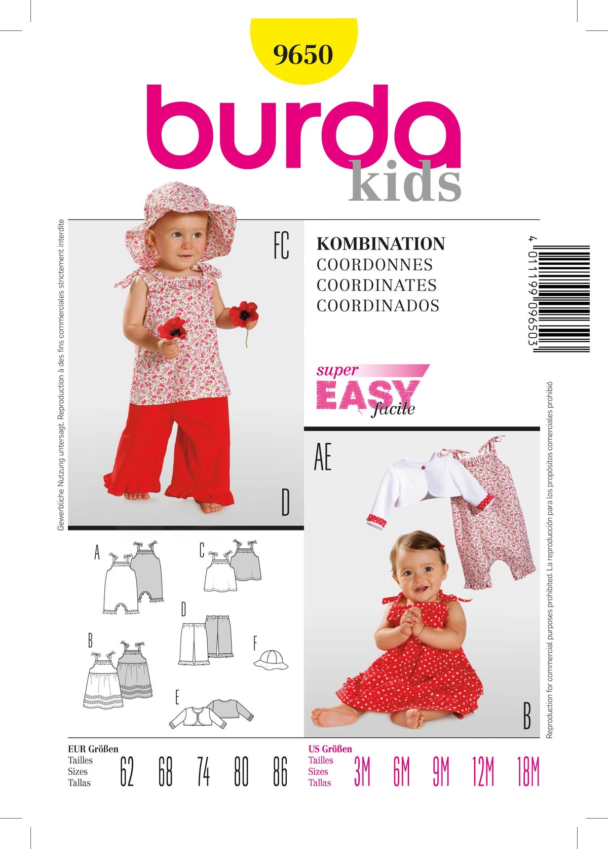 Burda Style Coordinates Sewing Pattern for Stylish Creations B9650
