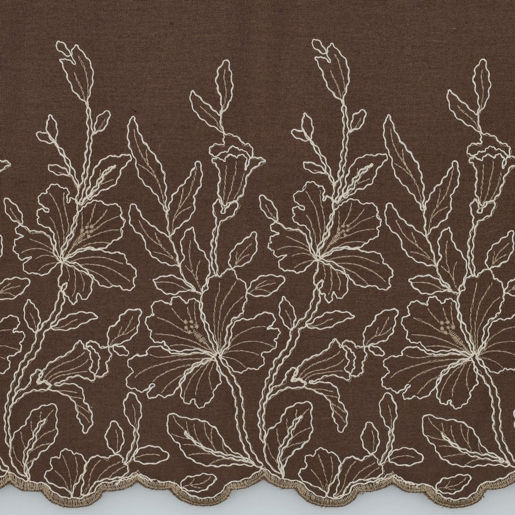 Brown Scalloped Edge