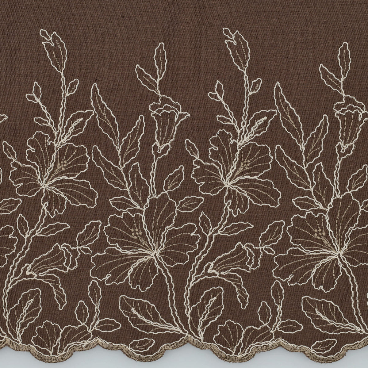Brown Scalloped Edge