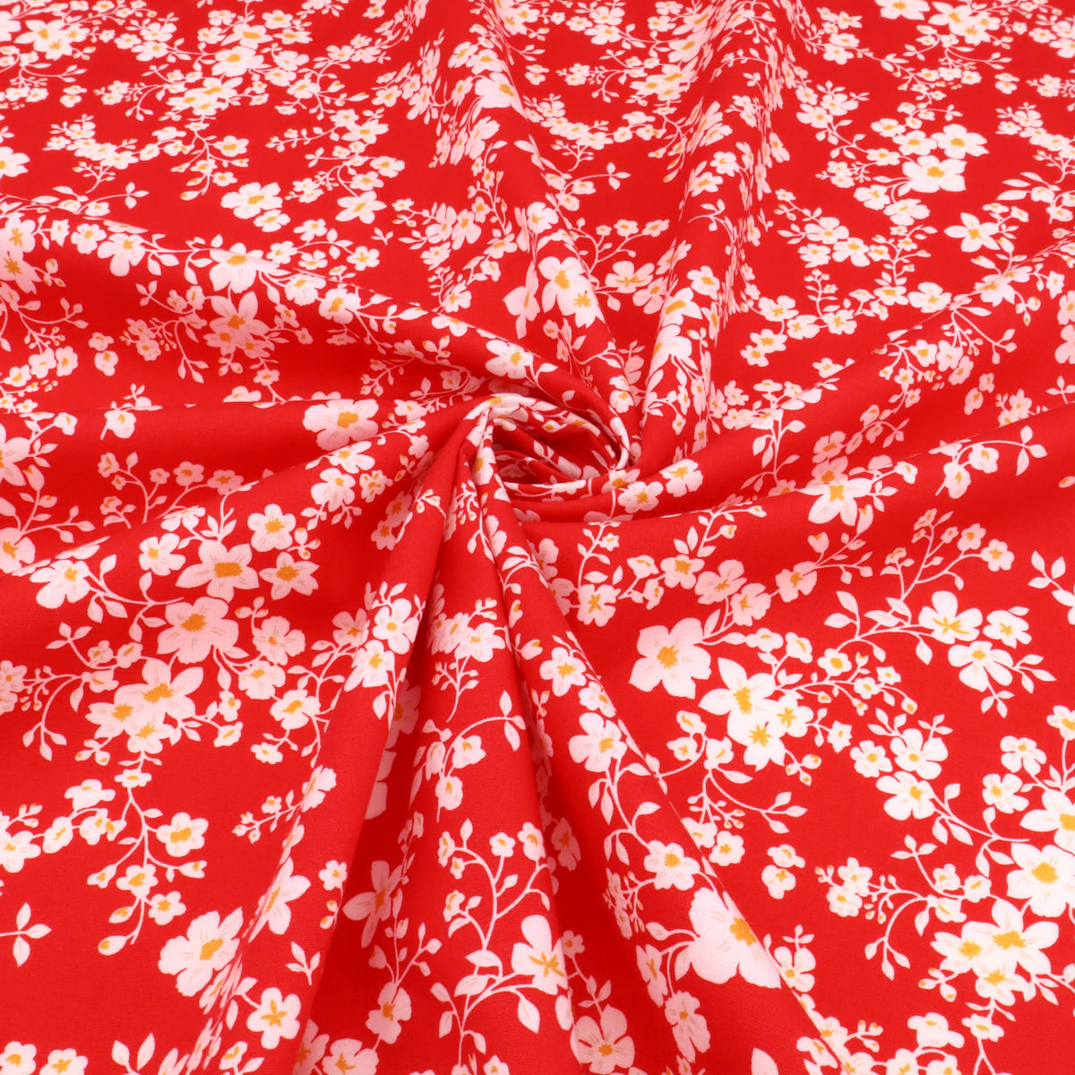 Flowers on Red