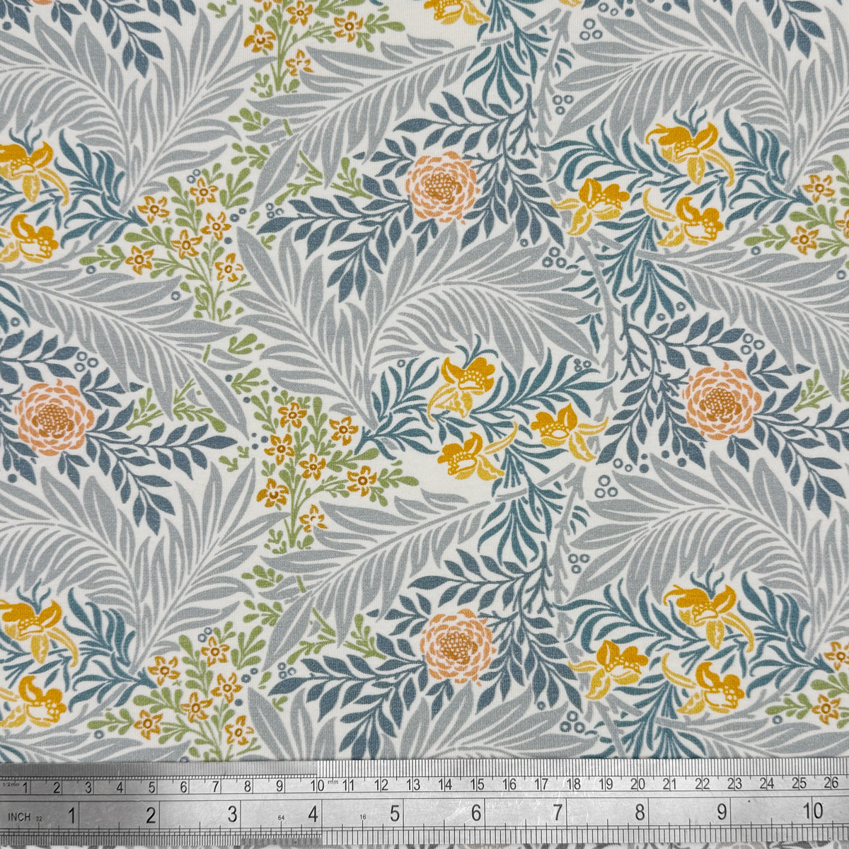 Bonnie Printed Cotton Jersey Dressmaking Fabric - Larkspur Azure