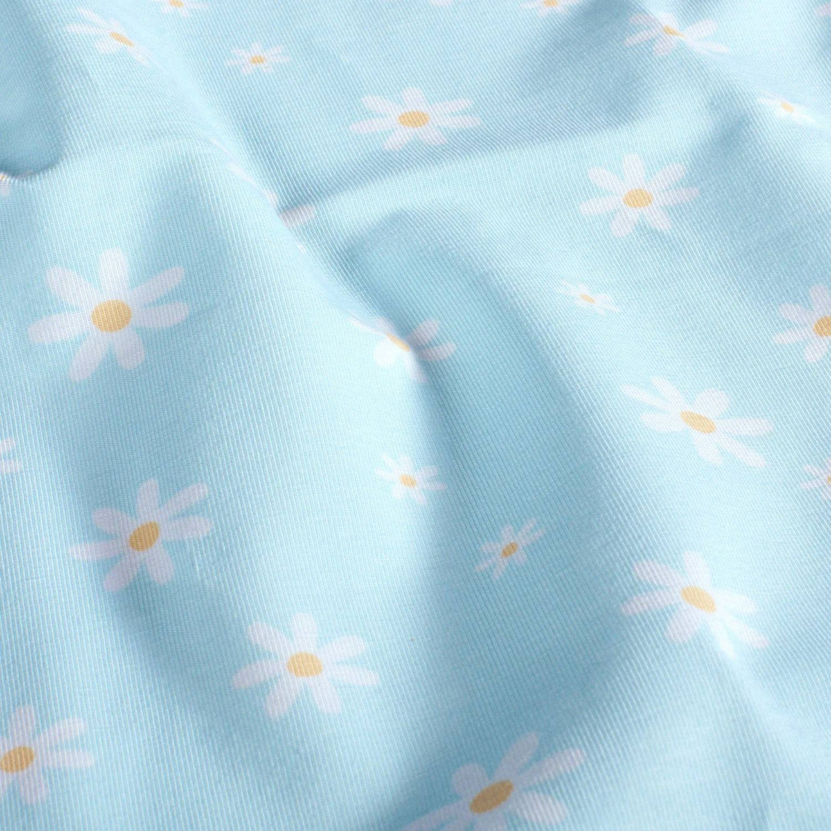 White Daisies on Blue