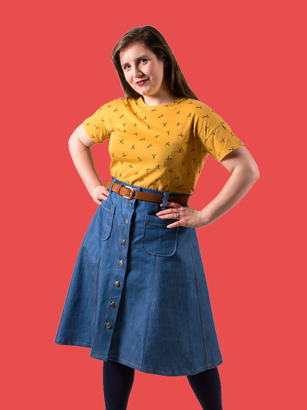 Button-up Skirt Sewing Pattern - By My Handmade Wardrobe