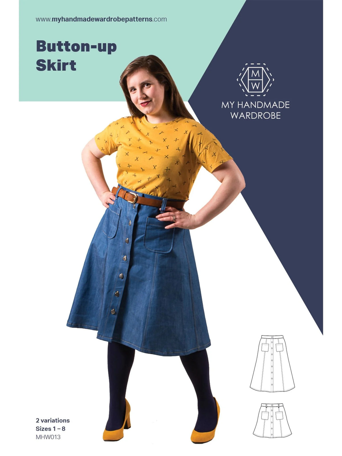 Button-up Skirt Sewing Pattern - By My Handmade Wardrobe