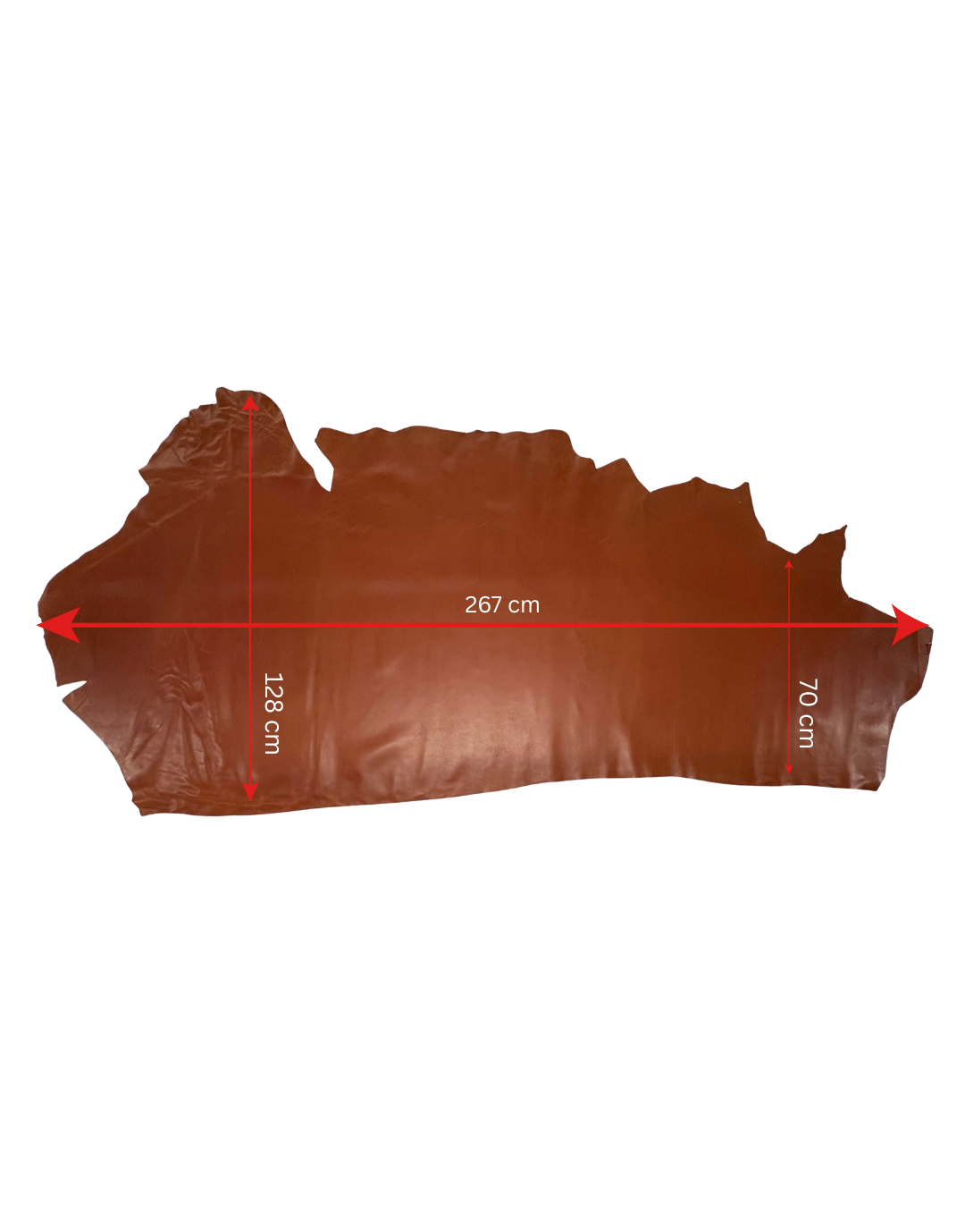 Genuine 100% Real Animal Side Cow Hide Leather for Bag Making Boots Upholstery - Brandy Brown 1/174