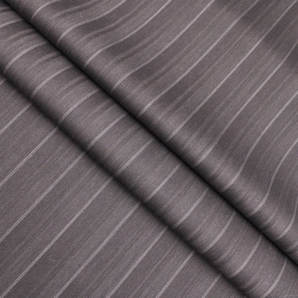 Camira Wool Blend Suiting Fabric - Chocolate Stripe