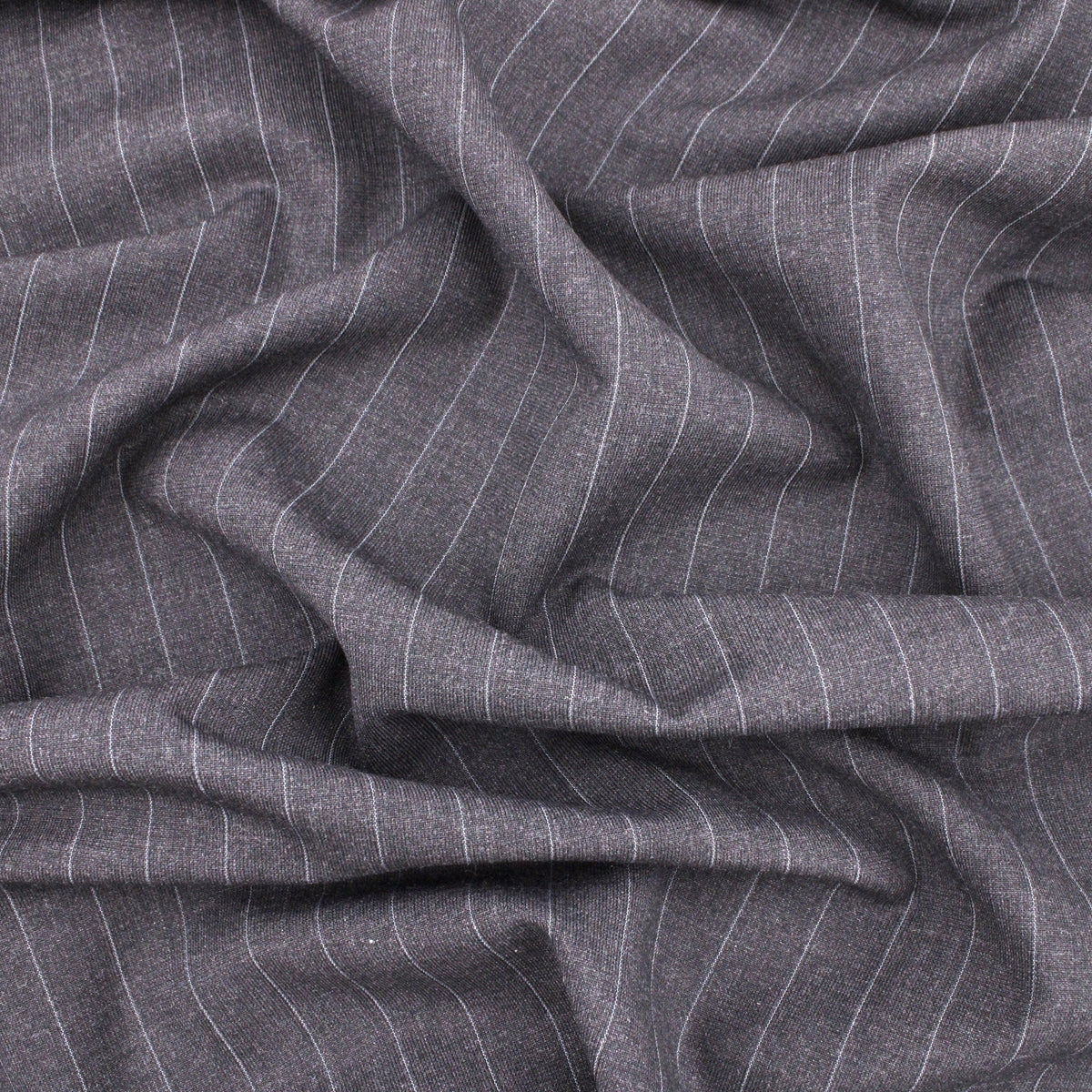 Camira Wool Blend Suiting Fabric - Grey Stripe