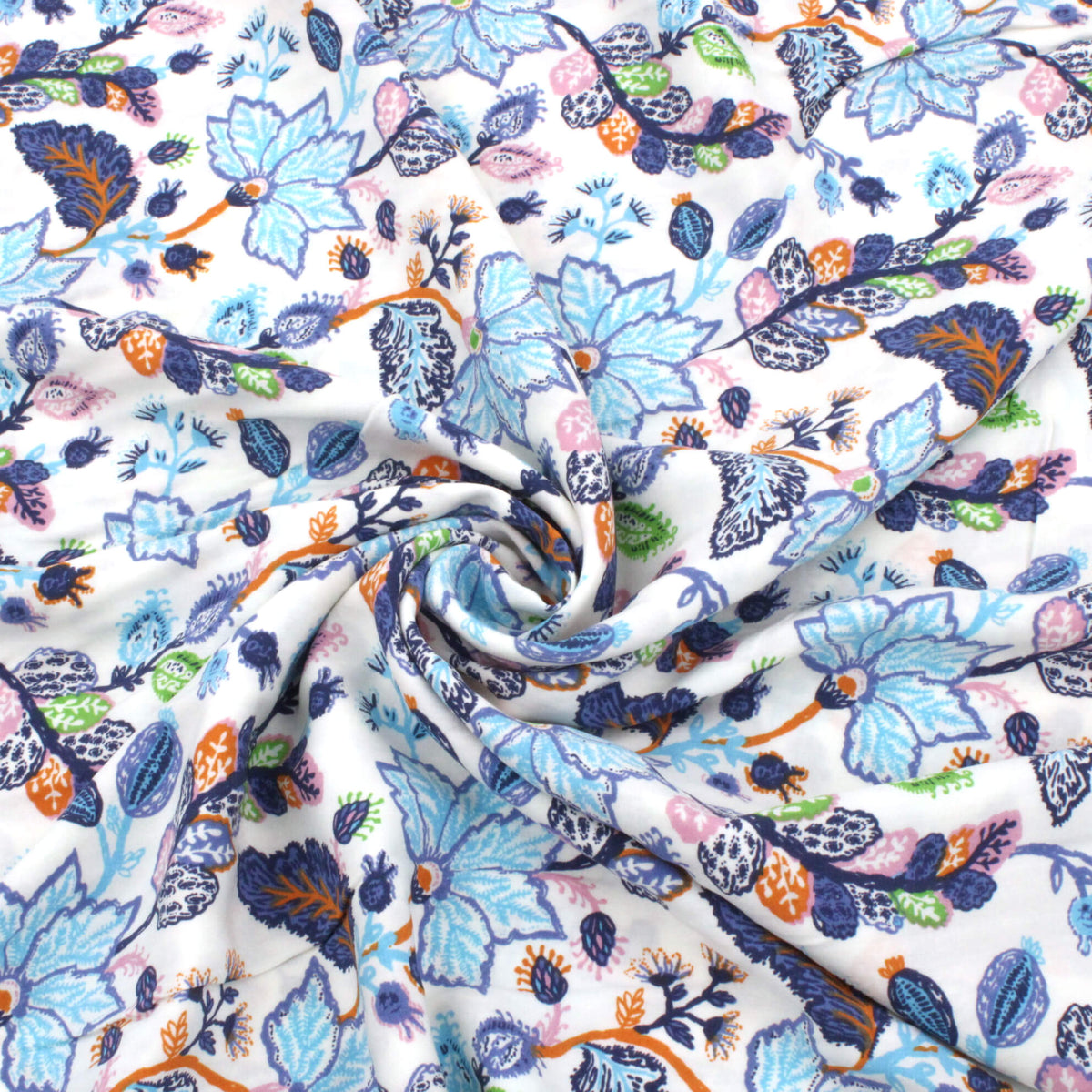 Printed Blue Flowers