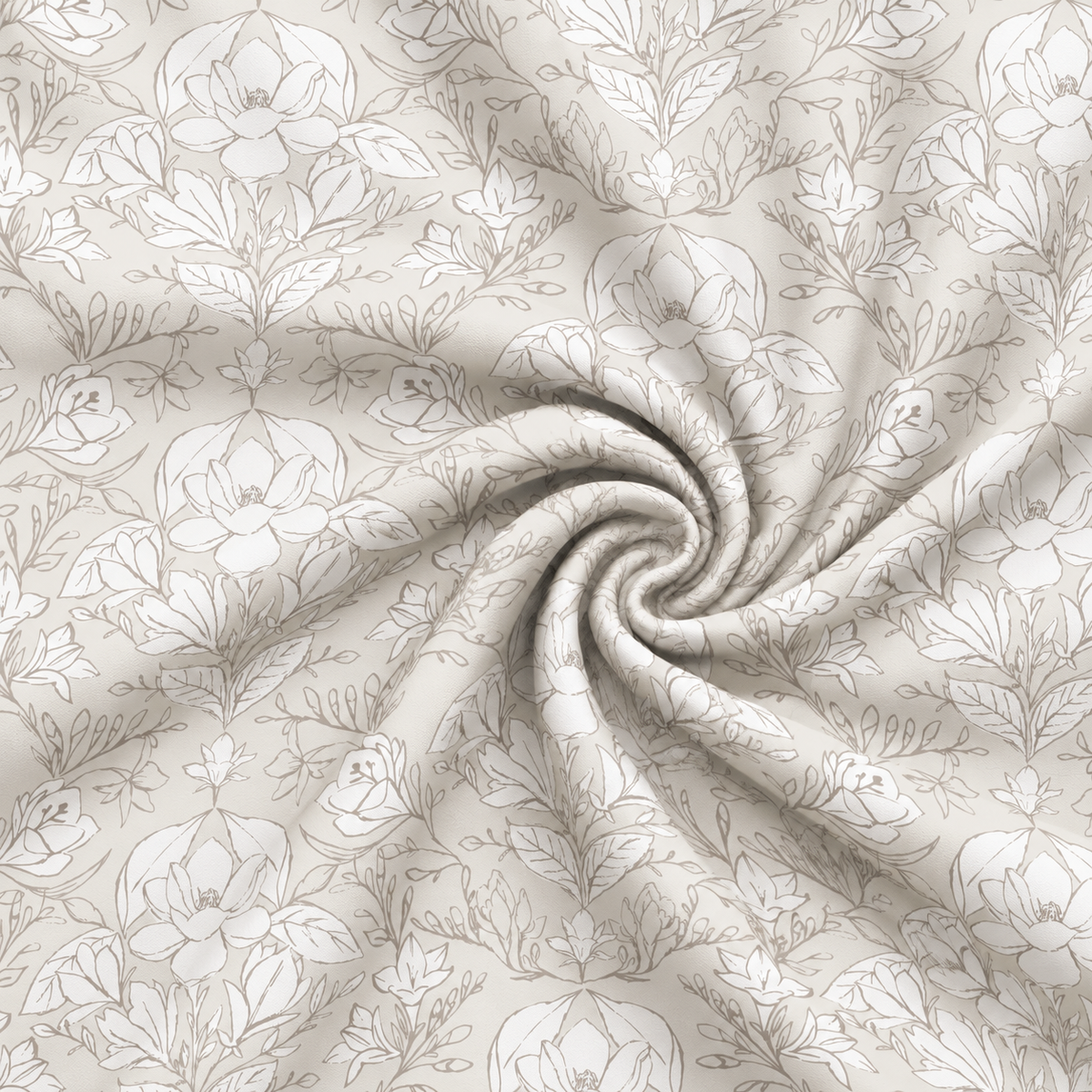 Cloud9 Gentle Whispers Organic Cotton Quilting Fabric - Magnolia Reverie Natural