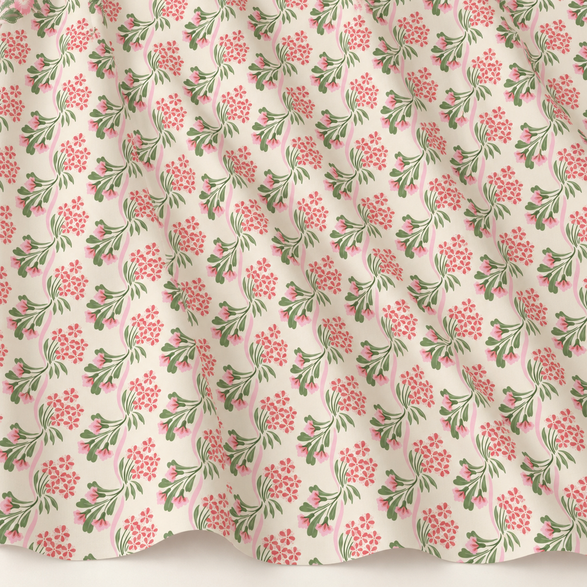 Cloud9 Summer Garden Organic Cotton Quilting Fabric - Heritage Garden Red