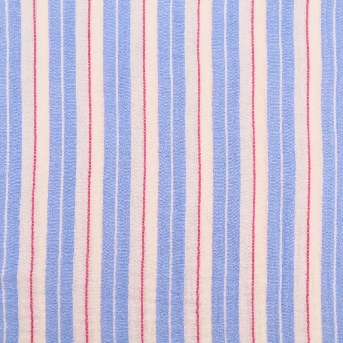 Colette Yarn Dyed Cotton Double Gauze Stripes Crinkle Dressmaking Fabric
- Blue