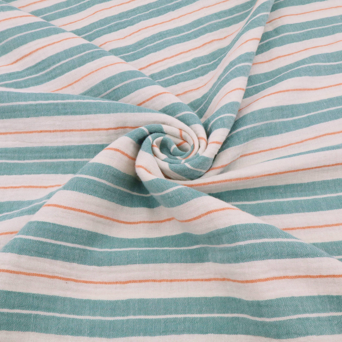 Colette Yarn Dyed Cotton Double Gauze Stripes Crinkle Dressmaking Fabric
- Green