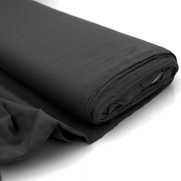 Cotton Jersey Plain/Solid OEKO-TEX Stretch Fabric Material Black