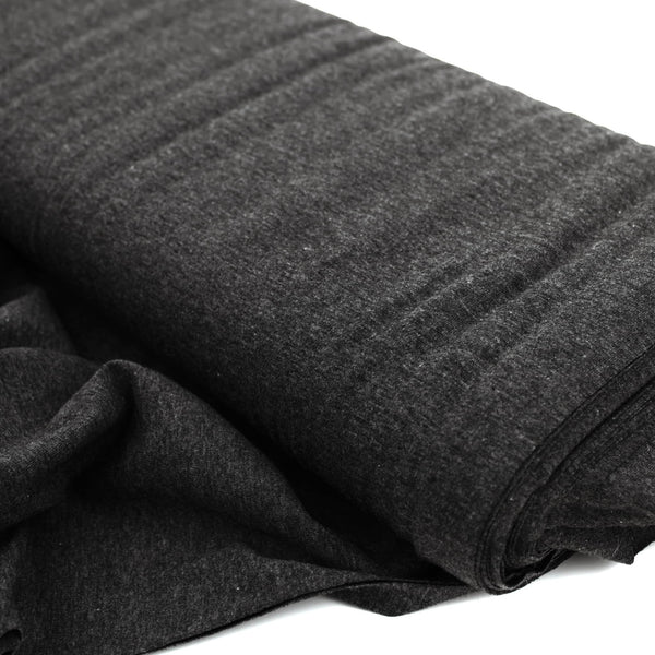 Cotton Jersey Plain/Solid OEKO-TEX Stretch Fabric Material Charcoal Marl