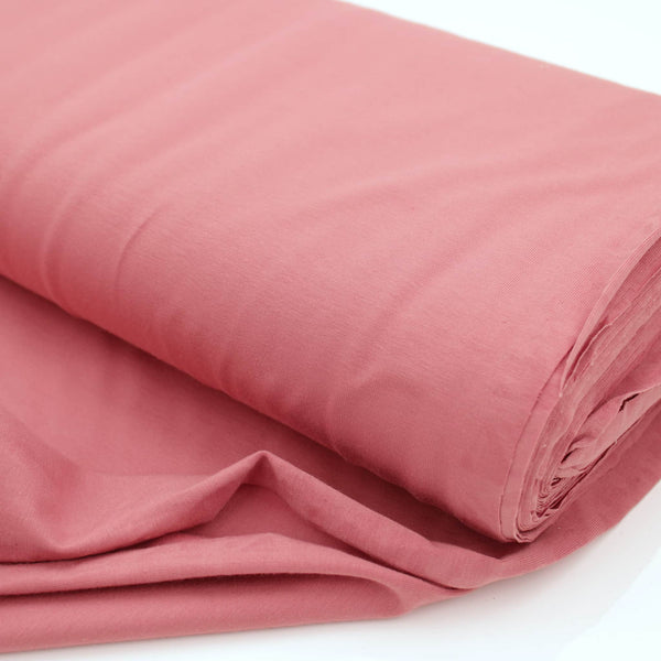 Cotton Jersey Plain/Solid OEKO-TEX Stretch Fabric Material Coral Pink